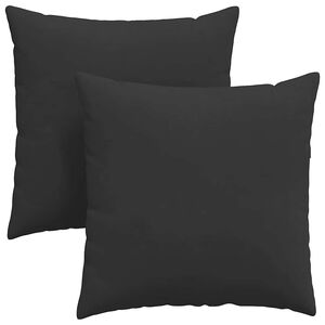 vidaXL S&oacute;fap&uacute;&eth;ar 2 pcs Svartur 60 x 60 cm d&uacute;kur