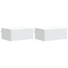 vidaXL Vegghengdur n&aelig;turbor&eth;sk&aacute;pur 2 pcs Hv&iacute;tur 49 x 34,5 x 20 cm