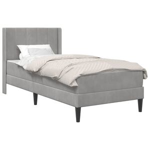 vidaXL Ramsv&iacute;k me&eth; d&yacute;nu Lj&oacute;sgr&aacute;r 80 x 200 cm Flauel