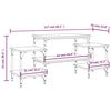 vidaXL Sjónvarpsskápur Reyklituð Eik 117x35x52 cm Samsettur Viður