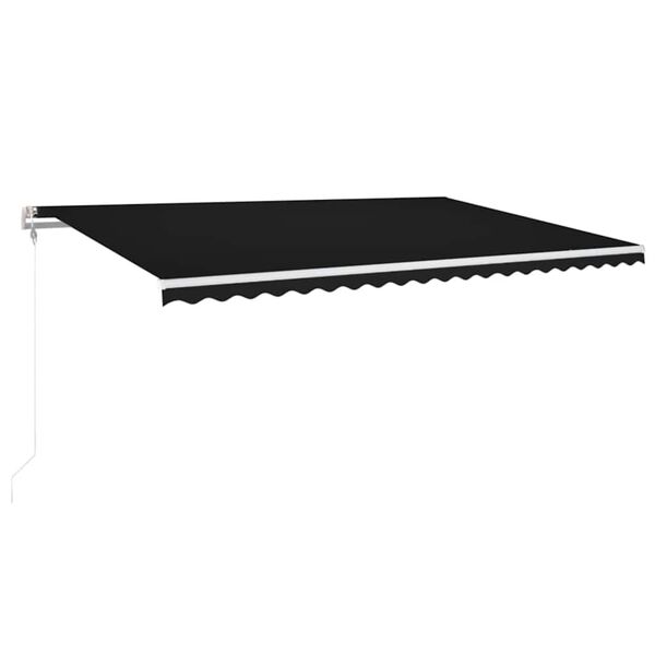 vidaXL Sj&aacute;lfvirkt Syggni me&eth; LED&Vindskynjara 500x300 cm Reykgr&aacute;tt