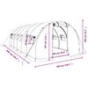 vidaXL Gróðurhús með Stálgrind Hvítt 18 m² 6x3x2 m