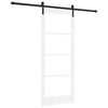 vidaXL Rennidyr ORKDAL Hv&iacute;tt 83 x 202 cm Gegnheil fura og gler