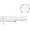 vidaXL Svefns&oacute;fi me&eth; D&yacute;nu 90x200 cm Hv&iacute;tt Gegnheill Furuvi&eth;ur
