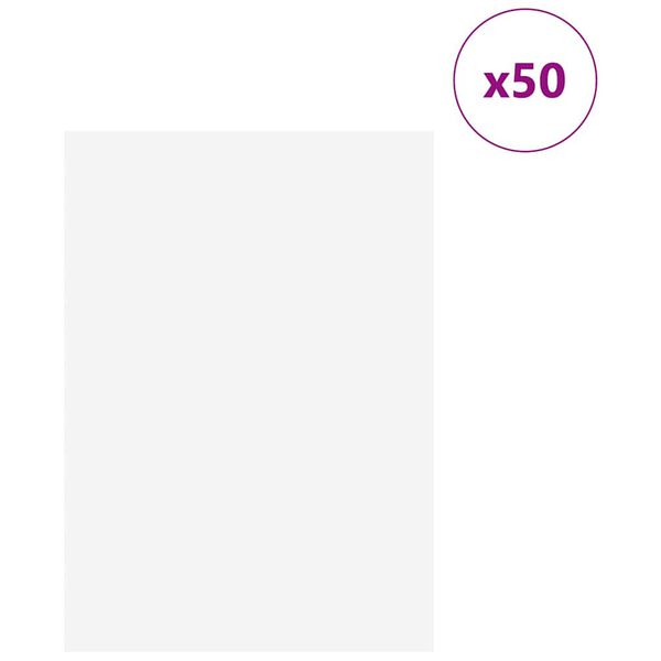 vidaXL Skreyting spj&ouml;ld 50 pcs Hv&iacute;tt 21 x 30 x 0,27 cm Samsettur vi&eth;ur