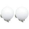 vidaXL Utandyra veggl&yacute;sing 2 pcs Silfur 29 x 25 x 33 cm