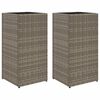 vidaXL Gr&oacute;&eth;urker Gr&aacute;tt 2 stk 30x30x60 cm P&oacute;l&yacute;rattan