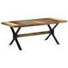 vidaXL Bor&eth;stofubor&eth; 180x90x73 cm Gegnheill Endurunninn Vi&eth;ur