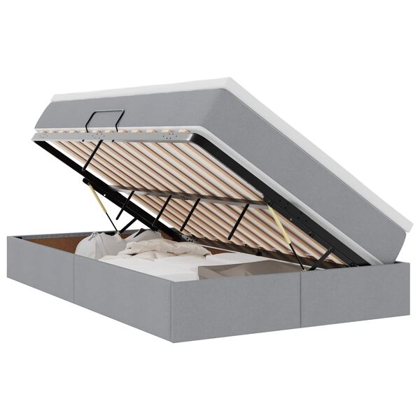 vidaXL R&uacute;m me&eth; geymslur&yacute;mi og d&yacute;nu Lj&oacute;sgr&aacute;r 120 x 200 cm P&oacute;l&yacute;ester