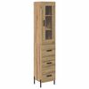 vidaXL H&aacute;bor&eth; Artisan Eik 34,5 x 34 x 180 cm Samsettur vi&eth;ur