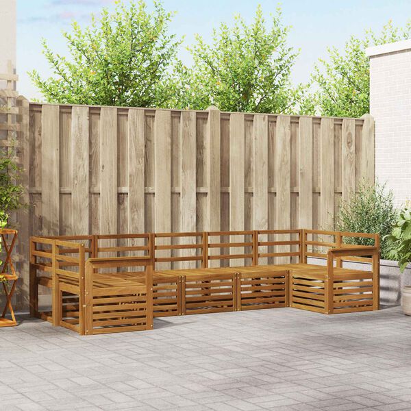 vidaXL S&oacute;fasett 7 pcs N&aacute;tt&uacute;rulegur Hrein akas&iacute;utr&eacute;