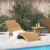 vidaXL S&oacute;lst&oacute;l 2 pcs Br&uacute;nn Solid teak vi&eth;ur