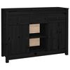 vidaXL Skenkur Svartur 100x35x74,5 cm Gegnheil Fura