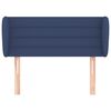 vidaXL Höfðagafl með Eyrum 83x23x78/88 cm Blátt Efni