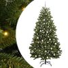 vidaXL Gervi j&oacute;latr&eacute; me&eth; 300 LED Gr&aelig;nn 210 cm PVC og m&aacute;lmur