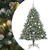 vidaXL Gervi j&oacute;latr&eacute; me&eth; 300 LED Gr&aelig;nn 180 cm PVC, plast og st&aacute;l