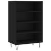 vidaXL H&aacute;r Sk&aacute;pur Svartur 57x35x90 cm Samsettur Vi&eth;ur