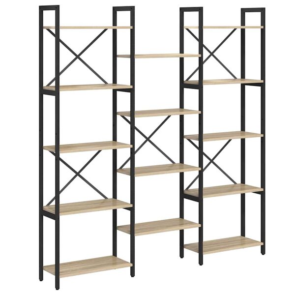 vidaXL Hilla Sonoma Eik 156 x 25 x 167 cm Samsettur vi&eth;ur