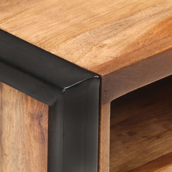 vidaXL Náttborð 40x35x55 cm Gegnheill Akasíuviður