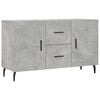 vidaXL Skenkur Steypugr&aacute;r 100x36x60 cm Samsettur Vi&eth;ur