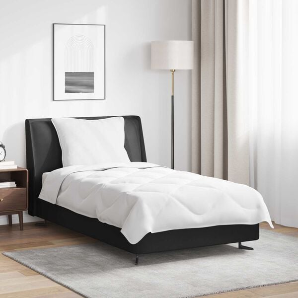 vidaXL Sumars&aelig;ng me&eth; kodda 2 pcs Hv&iacute;tt M&iacute;kr&oacute;f&iacute;ber