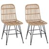 vidaXL Matarst&oacute;ll 2 pcs N&aacute;tt&uacute;rulegur 41 x 55 x 85 cm Fingratta og St&aacute;l
