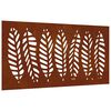 vidaXL Veggskreyting &iacute; Gar&eth;inn 105x55 cm Corten St&aacute;l Laufah&ouml;nnun