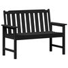 vidaXL Gar&eth;bekkur Svartur 120 x 59 x 88 cm HDPE