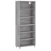 vidaXL H&aacute;r Sk&aacute;pur Gr&aacute;r Sonoma 69,5x32,5x180 cm Samsettur Vi&eth;ur
