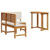 vidaXL Gar&eth;a Bekkur Set 2 pcs Br&uacute;nn Hrein akas&iacute;utr&eacute;