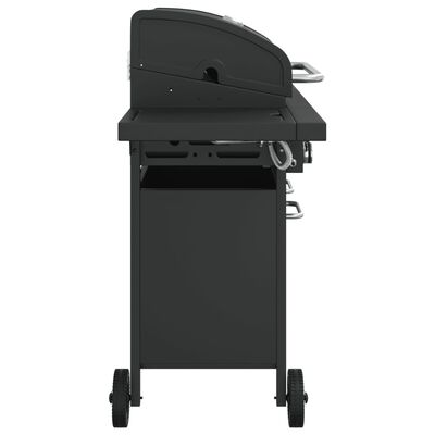 vidaXL Gasgrill með 7 Brennara Svartur Dufthúðuðu Stáli