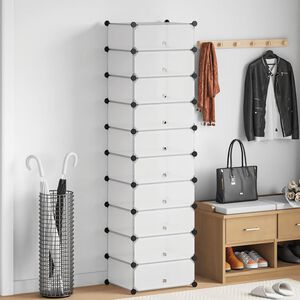 vidaXL Millil&aelig;st Sk&oacute;hilla me&eth; 10 H&oacute;lfum Hv&iacute;t