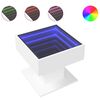 vidaXL S&oacute;fabor&eth; me&eth; LED 50x50x45 cm Hv&iacute;tt Samsettur Vi&eth;ur