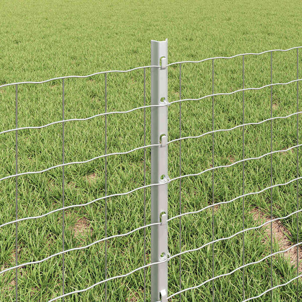 vidaXL Gir&eth;ingarp&oacute;stur 5 pcs Silfur 40 cm St&aacute;l