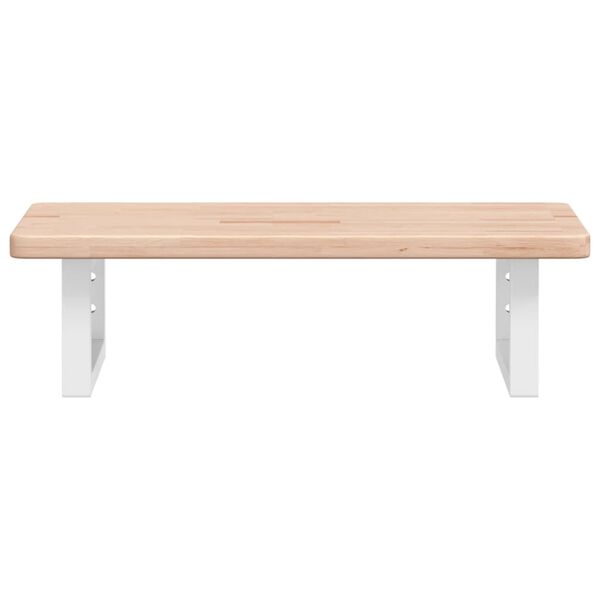 vidaXL Veggfest Handlaugarhilla Stál og Gegnheil Eik