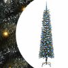 vidaXL Gervi j&oacute;latr&eacute; me&eth; 300 LED Gr&aelig;nn 180 cm PVC, plast og st&aacute;l