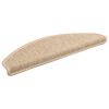vidaXL Stigamottur 15 stk 65x21x4 cm lj&oacute;sbeige h&aacute;lfhringlaga st&oacute;rar