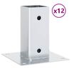 vidaXL Sta&eth;abotnar Ferkanta&eth;ir 12 stk 71x71 mm Galvaniseru&eth;u St&aacute;l