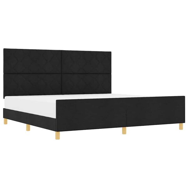 vidaXL Ramsv&iacute;k me&eth; h&ouml;fu&eth;gafl Svartur 200 x 200 cm d&uacute;kur