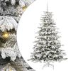 vidaXL Gervi hengdu j&oacute;latr&eacute; Me&eth; LED r&aelig;ma lj&oacute;sum Hv&iacute;tt 180 cm PE og PVC