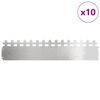 vidaXL Grasskantur 10 pcs Silfur 103 x 0,05 x 22 cm Ry&eth;fr&iacute;tt St&aacute;l