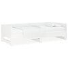 vidaXL &Uacute;tdraganlegur Svefns&oacute;fi Hv&iacute;tur Gegnheil Fura 2x(80x200)cm