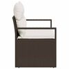 vidaXL Garðasófi með púði með geymslu 120 x 62 x 69 sm. pólýrattan