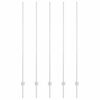 vidaXL Gir&eth;ingarp&oacute;stur 5 pcs Silfur 150 cm St&aacute;l