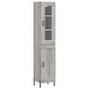 vidaXL H&aacute;r Sk&aacute;pur Gr&aacute;r Sonoma 34,5x34x180 cm Samsettur Vi&eth;ur