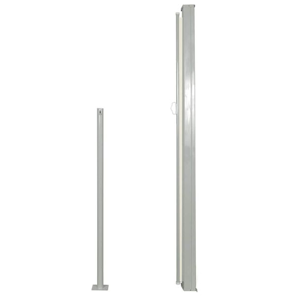 vidaXL Útdraganlegur Skjólveggur Hliðar 170x300 cm Rjómahvítur