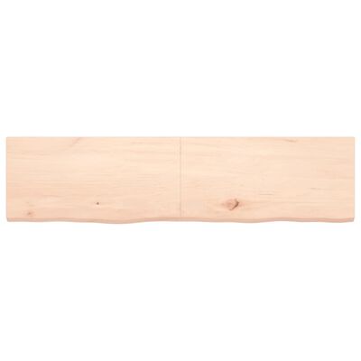 vidaXL Baðherbergisborðplata 160x40x(2-4) cm Ómeðhöndlaður Viður