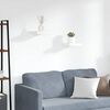 vidaXL Vegghengdar Hillur 2 stk. Hv&iacute;tar 23x23,5x3,8 cm MDF