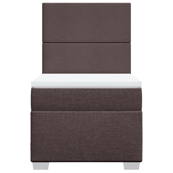 vidaXL H&oacute;lfa&eth; Springr&uacute;m me&eth; D&yacute;nu D&ouml;kkbr&uacute;nt 90x190 cm Tauefni