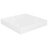 vidaXL Vegghengdar Hillur 4 stk. H&aacute;glans Hv&iacute;tar 23x23,5x3,8 cm MDF